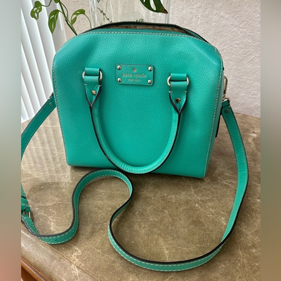Kate Spade ♠️ teal top handle crossbody - Picture 1 of 4